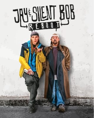 Jay And Silent Bob Characters Poster Paint By Numbers