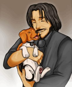 John Wick And Daisy Dog Paint By Numbers