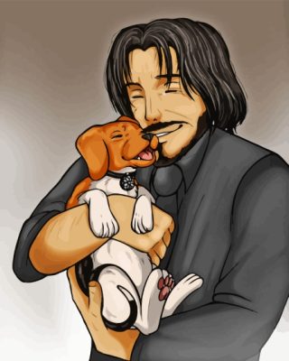 John Wick And Daisy Dog Paint By Numbers