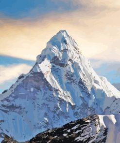 Mount Everest In Winter Paint By Numbers