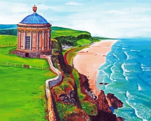 Mussenden Temple Landscape Art Paint By Numbers