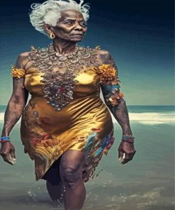 Old African Lady Paint By Numbers