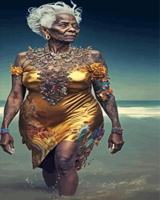 Old African Lady Paint By Numbers