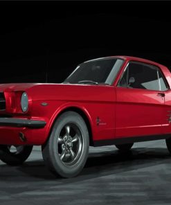 Red Ford Mustang 65 Paint By Numbers