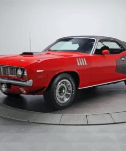 Red Plymouth Hemi Cuda Paint By Numbers