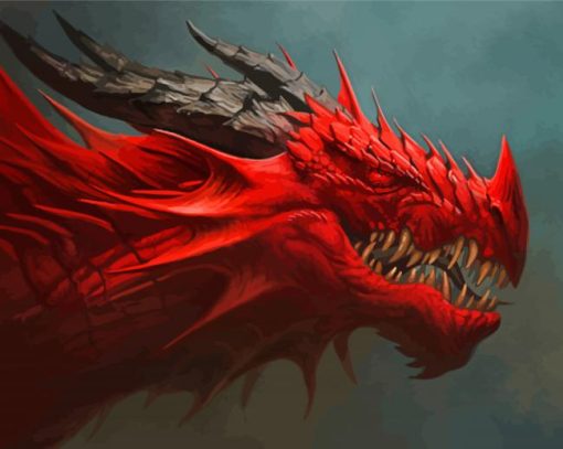 Red Dragon Paint By Numbers