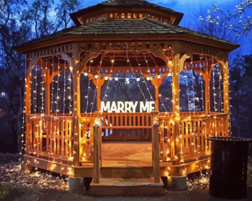 Romantic Gazebo Paint By Numbers