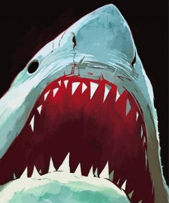 shark Jaws Illustration Paint By Numbers