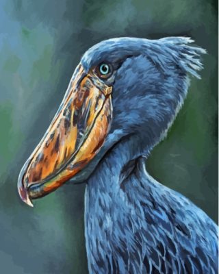 Shoebill Side View Art Paint By Numbers