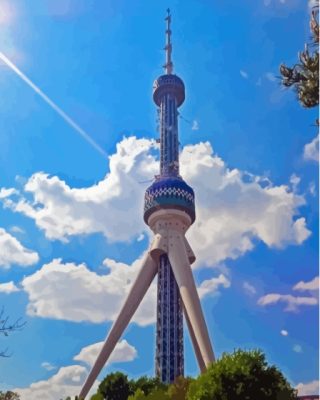 Tashkent Tv Tower Paint By Numbers