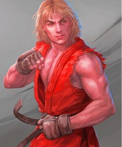 The Street Fighter Ken Masters Anime Paint By Numbers