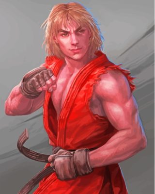 The Street Fighter Ken Masters Anime Paint By Numbers