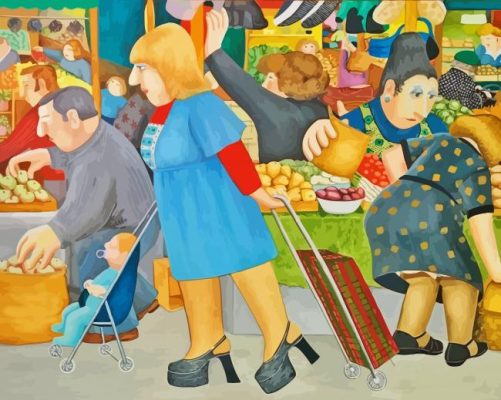 The Market Beryl Cook Paint By Numbers