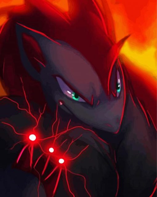 Zaoroark Pokemon Paint By Numbers