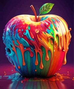 Aesthetic Colorful Apple Paint By Numbers