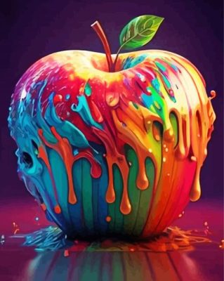 Aesthetic Colorful Apple Paint By Numbers