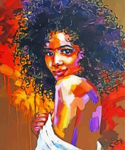 Afro Black Woman Paint By Numbers