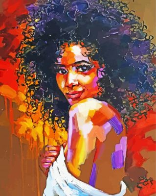 Afro Black Woman Paint By Numbers