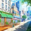 Anime Street City Paint By Numbers