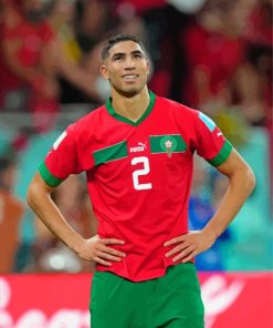 Ashraf Hakimi Moroccan Footballer Paint By Numbers