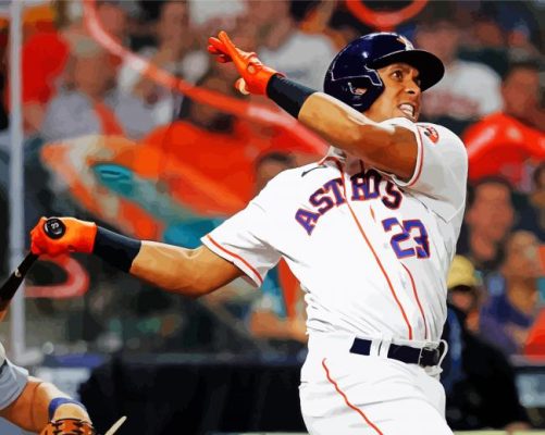 Astros Michael Brantley Left Fielder Paint By Numbers