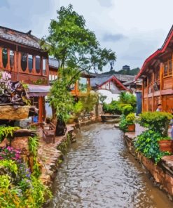 Beautiful Lijiang China Paint By Numbers