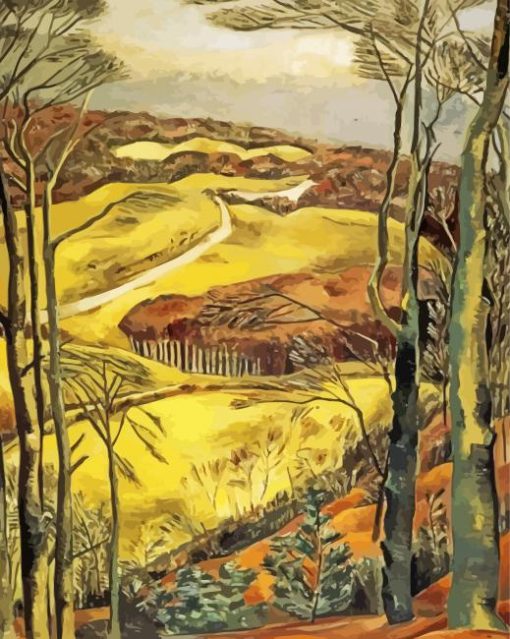 Berkshire Downs Paul Nash Paint By Numbers