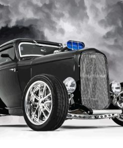 Black Vintage 32 Ford Paint By Numbers