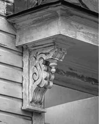 Black And White Corbel Paint By Numbers