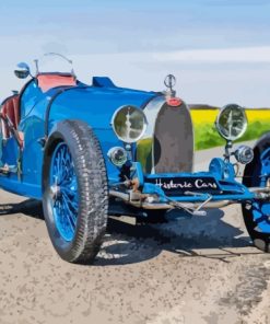 Blue Bugatti Type 35 Paint By Numbers