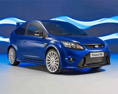 Blue Ford Focus RS Car Paint By Numbers