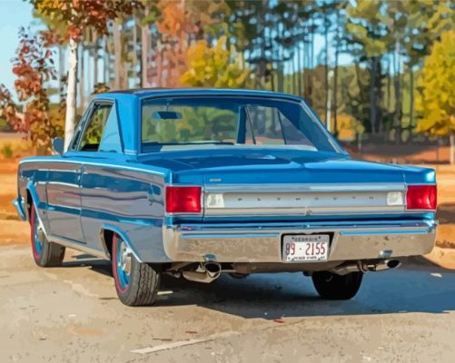 Blue Plymouth Belvedere Car Paint By Numbers