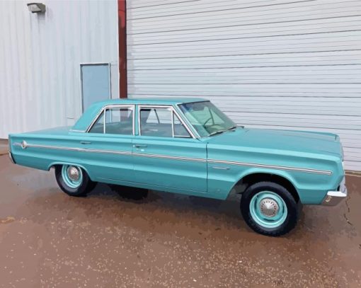 Blue Plymouth Belvedere Classic Car Paint By Numbers