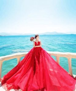 Bride In Red Dress Paint By Numbers