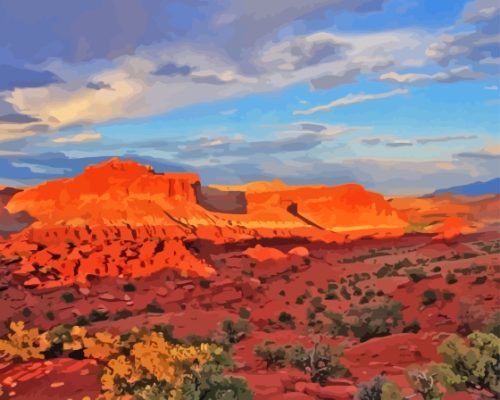 Capitol Reef Landscape Paint By Numbers