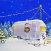 Christmas Vintage Trailer Paint By Numbers