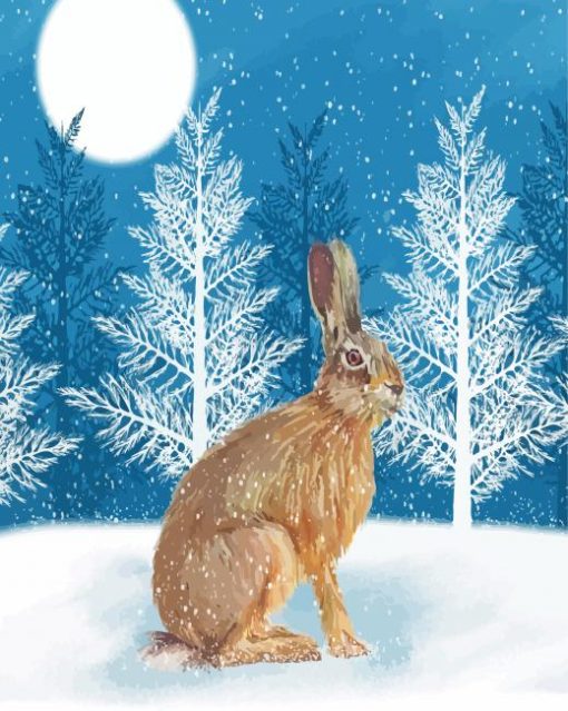 Christmas Hare Paint By Numbers