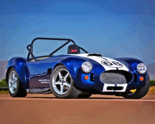 Cobra Race Car Paint By Numbers