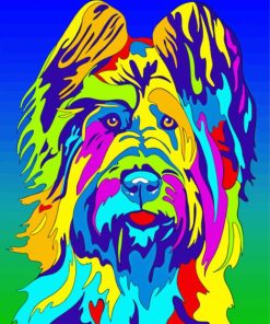 Colorful Briard Dog Paint By Numbers