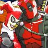 Deadpool And Harley Quinn Couple Paint By Numbers