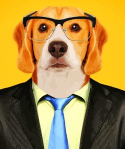 Dog In Suit Paint By Numbers