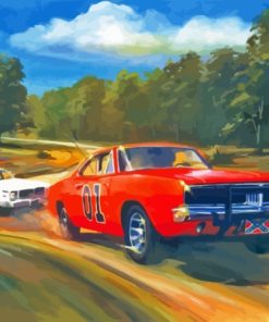 Dukes Of Hazzard Car Paint By Numbers