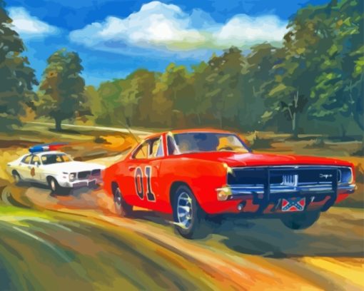 Dukes Of Hazzard Car Paint By Numbers