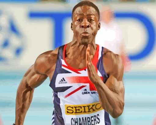 Dwain Anthony Chambers Athlete Paint By Numbers