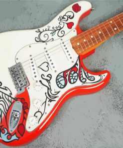 Electric Guitar Fender Stratocaster Paint By Numbers