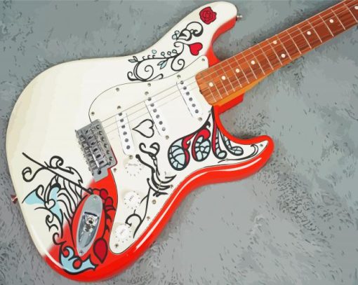 Electric Guitar Fender Stratocaster Paint By Numbers