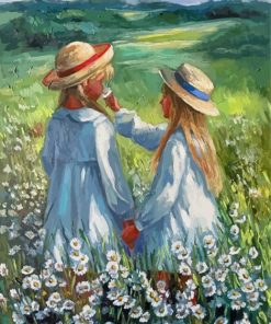 Girls In Meadow Paint By Numbers