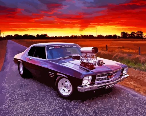 Holden Monaro GTS Car At Sunset Paint By Numbers