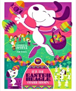 Its The Easter Beagle Charlie Brown Poster Illustration Paint By Numbers