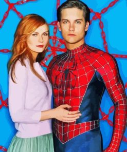 Kirsten Dunst And Tobey Maguire Spider Man Paint By Numbers